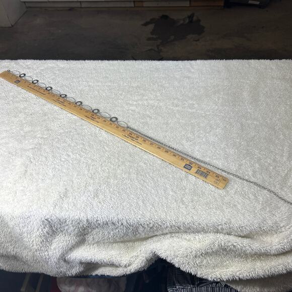 Silver Tone Chain Belt Circles Ovals Made in Korea - Picture 7 of 7